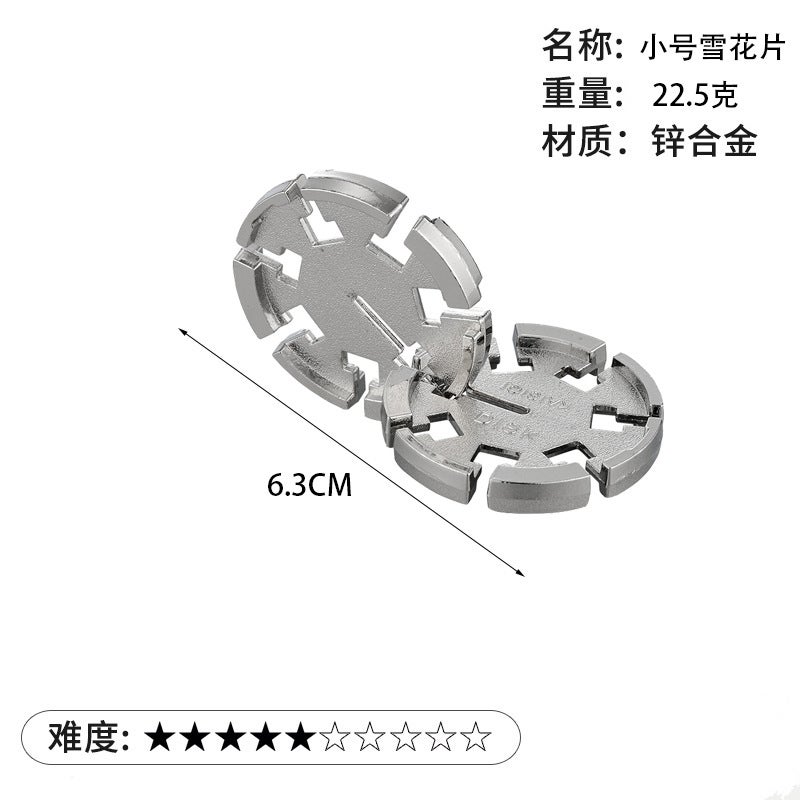 Puzzle Zinc Alloy Unlock Intelligence Release Luban Lock Educational Toys Children Nine Chain Kongming Lock Horseshoe Lock - Image 1